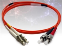 OPTIFAB Patchkabel LC-ST 50/125 OM2 multimode, duplex, længde: 1,0 meter, farve: orange med LSZH kappe.