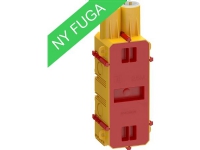 LAURITZ KNUDSEN FUGA Prefab indstøbningsdåse 2,5 modul med låg, gul.
