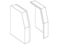 HAGER Endestykke L2320 PH For RK 230 Perlehvid ral 9016 plast