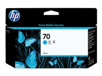 HP 70 - 130 ml - cyan - original - DesignJet - blekkpatron - for DesignJet SD Pro MFP, Z2100, Z3100, Z3100ps, Z3200, Z3200ps, Z5200, Z5400