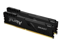 Kingston FURY Beast - DDR4 - sett - 16 GB: 2 x 8 GB - DIMM 288-pin - 3600 MHz / PC4-28800 - CL17 - 1.35 V - ikke-bufret - ikke-ECC - svart