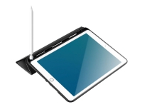 eSTUFF Pencil case - Skjermdeksel for nettbrett - polyuretanlær, termoplast-polyuretan (TPU) - svart - 12.9 - for Apple 12.9-inch iPad Pro (3. generasjon)