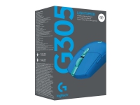 Logitech G G305 - Mus - optisk - 6 knapper - trådløs - LIGHTSPEED - USB trådløs mottaker - blå