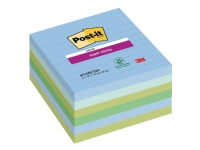 Super sticky notes post-it® oasis, 101 x 101 mm, pakke a 6 stk.