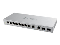 Zyxel XGS1010-12 - Switch - 8 x 10/100/1000 + 2 x 100/1000/2.5G + 2 x 1 Gigabit / 10 Gigabit SFP+ (opplink) - stasjonær, veggmonterbar