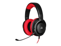 CORSAIR Gaming HS35 - Hodesett - full størrelse - kablet - 3,5 mm jakk - rød
