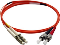 Patchkabel LC-ST 9/125 OS2 singlemode, duplex, længde: 2,0 meter, farve: gul med LSZH kappe