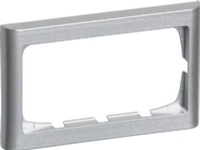 LAURITZ KNUDSEN FUGA® ramme Softline 63 2 modul vandret til 2 modul indsats, stålmetallic.