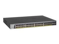NETGEAR Pro GS752TPv2 - Switch - L3 - smart - 48 x 10/100/1000 (PoE+) + 4 x Gigabit SFP - rackmonterbar - PoE+ (380 W)