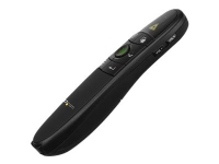 StarTech.com Wireless Presentation Remote with Green Laser Pointer - 90 ft. (27 m) - USB Presentation Clicker for Mac and Windows (PRESREMOTEG) - Presentasjonsfjernstyring - RF - svart