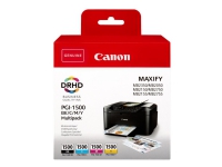 Canon PGI-1500 BK/C/M/Y Multipack - 4-pack - svart, gul, cyan, magenta - original - blekkbeholder - for MAXIFY MB2050, MB2150, MB2155, MB2350, MB2750, MB2755