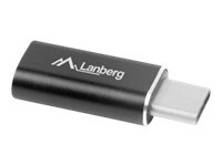 Lanberg - Lightning-adapter - Lightning hunn til USB-C hann - svart