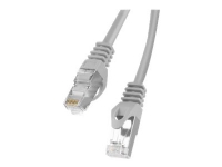 Lanberg - Koblingskabel - RJ-45 (hann) til RJ-45 (hann) - 50 cm - foliebelagt uskjermet tvinnet kabelpar (F/UTP) - CAT 6 - formstøpt, uten hindringer, flertrådet - grå, RAL 7035