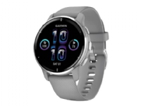 Garmin Venu 2 Plus - 43 mm - pulvergrå - sportsur med bånd - silikon - pulvergrå - håndleddstørrelse: 125-190 mm - display 1.3 - Bluetooth, Wi-Fi, ANT+ - 51 g