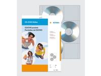 HERMA - CD/DVD-permside - kapasitet: 6 CD/DVD - gjennomsiktig (en pakke 5)