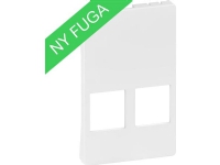 LAURITZ KNUDSEN Afdækning for FUGA T3 2x Systimax 1,5 modul dataudtag, leveres uden konnektor, farve: hvid
