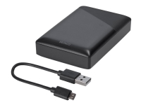 DELTACO PB-C1000 - Strømbank - 10000 mAh - 37 Wh - 18 watt - 3 A - Fast Charge, PD (USB, USB-C) - svart