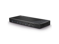 Lindy 38236, HDMI, 4x HDMI, 3840 x 2160 piksler, Sort, Metall, 4K Ultra HD