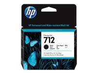HP 712 - 80 ml - svart - original - DesignJet - blekkpatron - for DesignJet Studio, T210, T230, T250, T630, T650