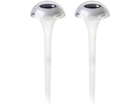 Konstsmide Solcellehavelampe Assisi 1 7807-000 Sæt med 2 stk. LED (RGB) 2 W RGBW Hvid, Rustfrit stål
