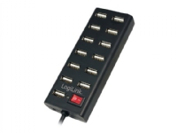 LogiLink USB 2.0 Hub 13-Port with On/Off Switch - Hub - 13 x USB 2.0 - stasjonær