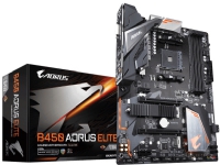 Gigabyte B450 AORUS ELITE, AMD, AM4, AMD Athlon, AMD Ryzen 3, 2nd Generation AMD Ryzen™ 3, AMD Ryzen 3 3rd Gen, AMD Ryzen 5, 2nd..., DDR4-SDRAM, 64 GB, DIMM