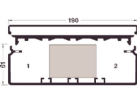 HAGER Installationskanal FB 60190/1 PH bund Højde 60 mm, bredde 190 mm, Længde 2000 mm Perlehvid ral 9016 plast - (2 meter)