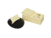 Dispenser post-it, pebble z-notes, sort med 12 blokke