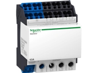 SCHNEIDER ELECTRIC Distributionsblok for DIN-skinne 63A 4 polet tilslutning i bund, 1x25 mm²,4x6 mm² pr fase og 12x6 mm² for Nulleder Bredde 72 mm