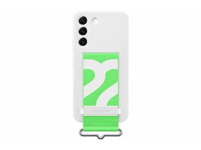 Galaxy S22 Silicone Deksel med stropp (hvit)