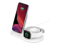 Belkin BOOST CHARGE - Trådløst ladestativ - 7.5 watt - hvit - for Apple AirPods AirPods Pro iPhone 11, 12, 7, 8, SE, X, XR, XS, XS Max Watch