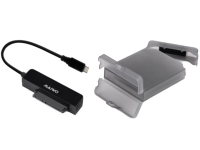 USB-C 3.1 Gen1 HDD Adapter, protective box, up to 12,5mm, 10Gbps, blac