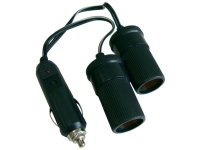 Fordeler Dobbeltfordeler HP Autozubehör 2-fach Verteiler 12V 12 V, 24 V 10 A Cigarettænder-stik