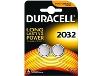 DURACELL Batteri CR2032 Lithium 3,0 V, 180 mAh, CR2032 Ø20,0mm, højde 3,2 mm (2stk)