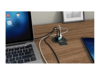i-Tec Built-in Desktop Fast Charger - Strømadapter - 96 watt - 3 A - QC 3.0 - 4 utgangskontakter (3 x USB-type A, USB-C) - svart