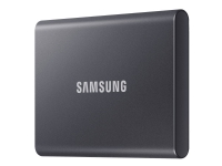 Samsung T7 MU-PC1T0T - Solid State Drive - kryptert - 1 TB - ekstern (bærbar) - USB 3.2 Gen 2 (USB-C kontakt) - 256-bit AES - titangrå