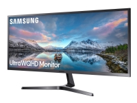 Samsung S34J550WQR - LED-skjerm - 34.1 (34 synlig) - 3440 x 1440 UWQHD @ 75 Hz - VA - 300 cd/m² - 3000:1 - 4 ms - 2xHDMI, DisplayPort - mørkegrå/blå