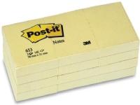 Post-it 653 - Noter - 38 x 51 mm - 300 ark (3 x 100) - gul