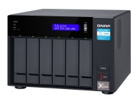 QNAP TVS-672X - NAS-server - 6 brønner - SATA 6Gb/s - RAID 0, 1, 5, 6, 10, 50, JBOD - RAM 8 GB - Gigabit Ethernet / 2.5 Gigabit Ethernet / 5 Gigabit Ethernet / 10 Gigabit Ethernet - iSCSI støtte