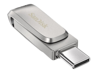 SanDisk Ultra Dual Drive Luxe - USB-flashstasjon - 128 GB - USB 3.1 Gen 1 / USB-C
