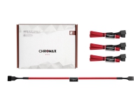 Noctua NA-SEC1 chromax.red - Forlengelseskabel for viftestrømforsyning - 4-pins PWM (hunn) til 4-pins PWM (hann) - 30 cm - rød