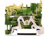 WAGO X-COM S gennemgangs klemme 2,5 mm² push-in klemme / pin stikforbindelse - gul/grøn PE
