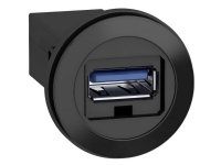 SCHNEIDER ELECTRIC USB 3.0 udtag til montage i Ø22 mm. Hul, USB-A/USB-A på begge sider