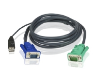 Aten 2L-5205U, 5 m, USB, USB, VGA, Sort, SPHD-18
