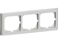 LAURITZ KNUDSEN FUGA® ramme Softline 63 3 modul vandret til 2 modul indsats, lysegrå.