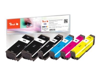Peach Multi Pack Plus - 6-pack - svart, gul, cyan, magenta - kompatibel - blekkpatron (alternativ for: Epson 33) - for Epson Expression Home XP-830 Expression Premium XP-530, 540, 630, 635, 640, 645, 830, 900