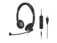 EPOS I SENNHEISER SC 75 USB MS - Culture Plus Mobile - hodesett - on-ear - kablet - svart