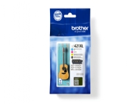 Brother LC421XL Value Pack - 4-pack - XL - svart, gul, cyan, magenta - original - blekkpatron - for Brother DCP-J1140DW, MFC-J1010DW, MFC-J1012DW