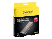Intenso Professional - SSD - 500 GB - ekstern (bærbar) - USB 3.1 Gen 2 (USB-C kontakt) - metallbrun