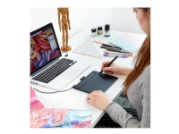 Wacom Intuos Creative Pen Small - Digitaliserer - 15.2 x 9.5 cm - elektromagnetisk - 4 knapper - trådløs, kablet - USB, Bluetooth - svart